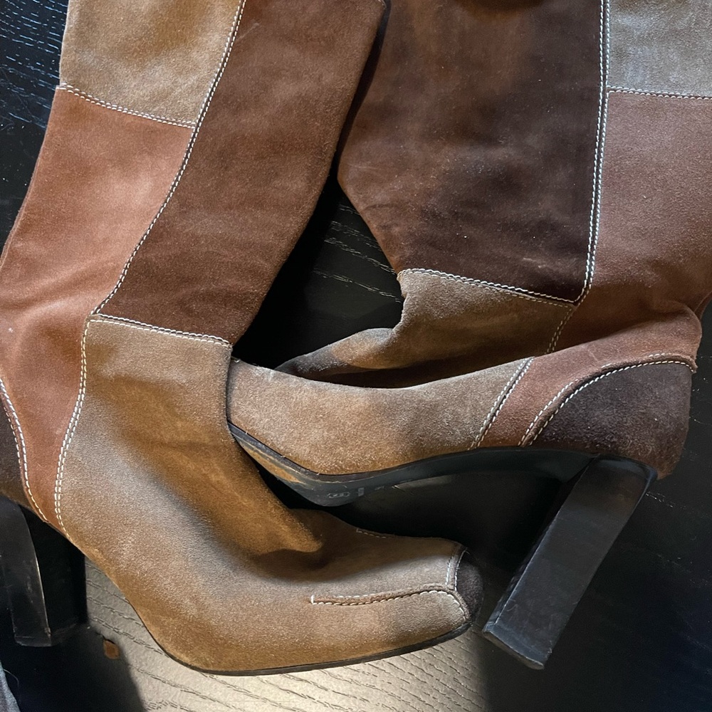 Franco Sarto patchwork boots (Size 9.5)